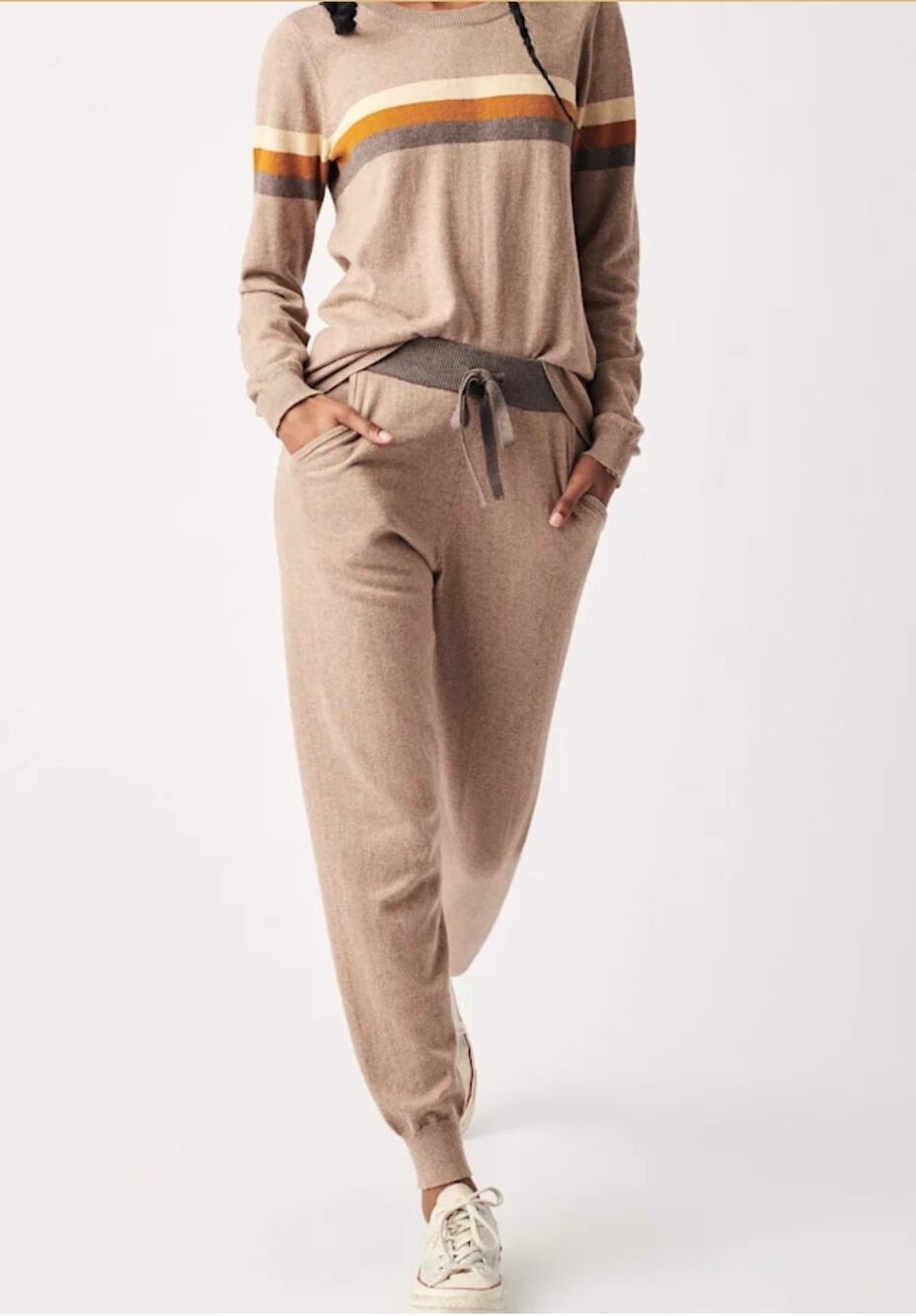 Faherty Organic Surf Sweater Joggers Cashmere Blend Joggers in Fireside Size XS